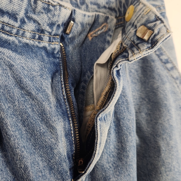 Free People Boho Equinox Denim Trouser Open Sky High Rise Super Wide Leg 27 - Picture 9 of 16